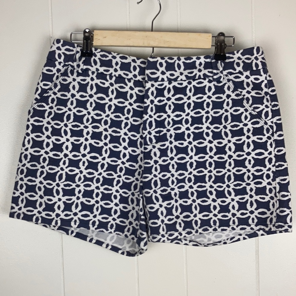 Gray and White patterned 5” shorts Merona size 8